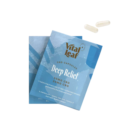 Deep Relief CBD Capsules | 2 Capsule Pouch (14ct Case Box)