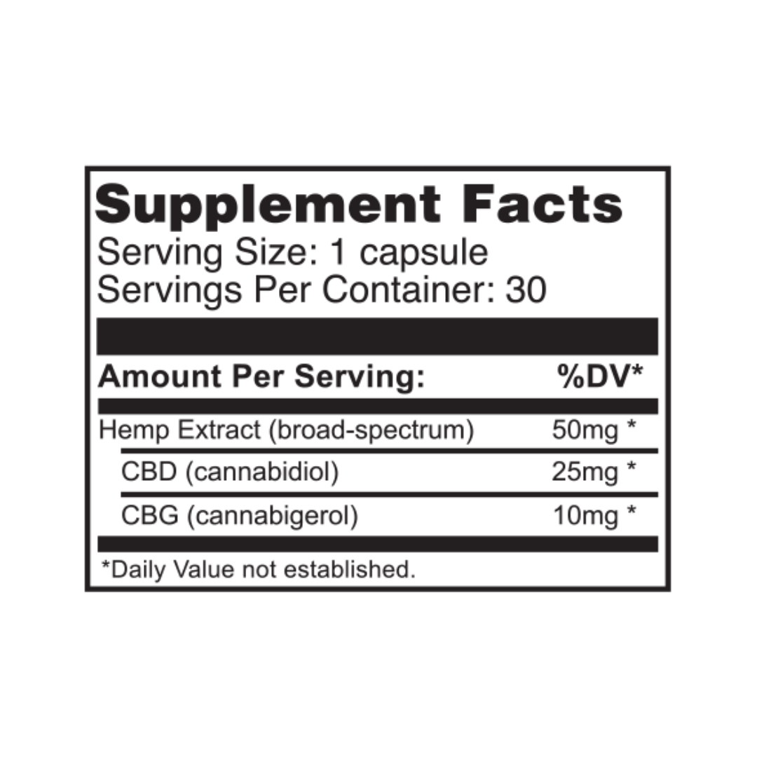 Deep Relief CBD Capsules | Boosted with CBG