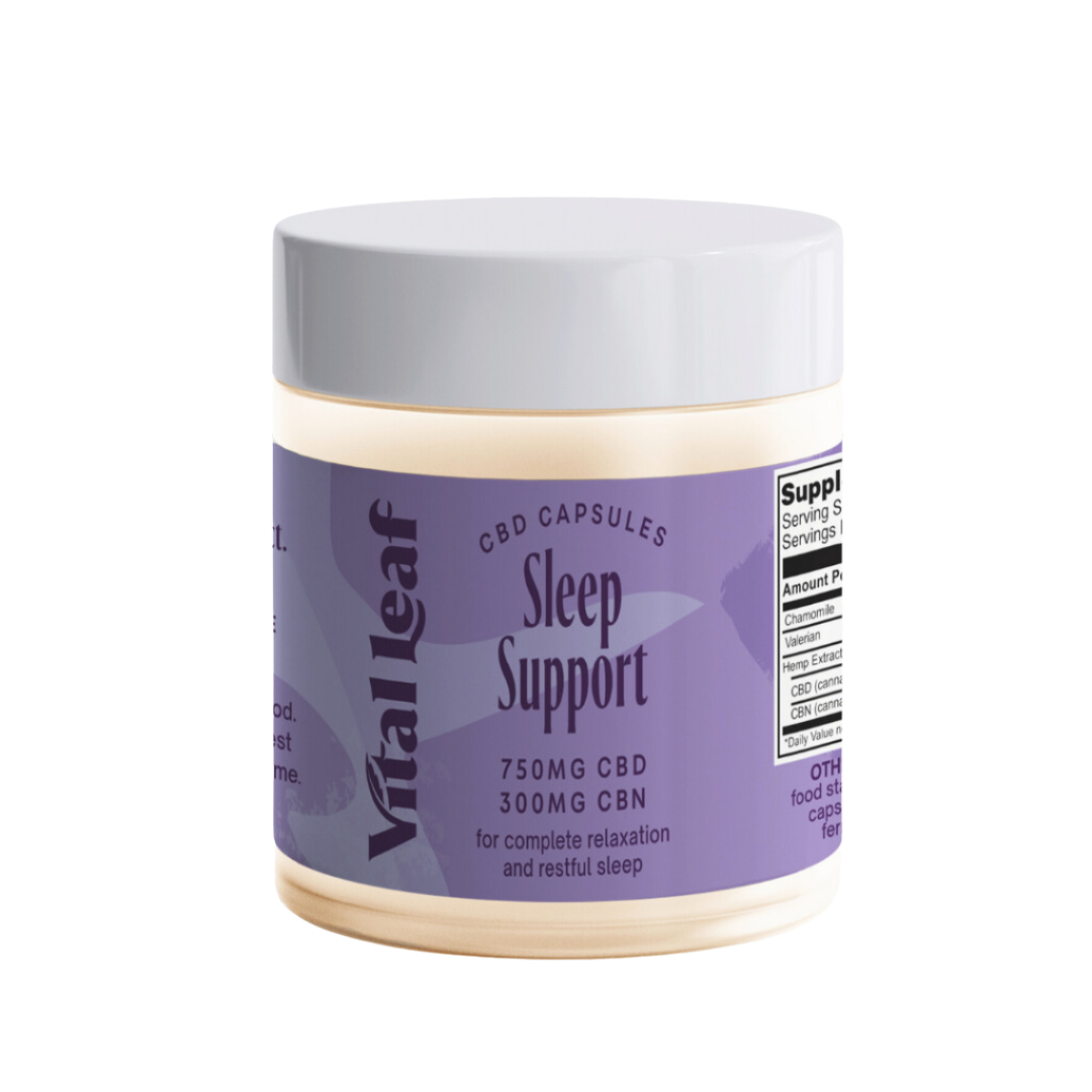 Sleep Support CBD Capsules | Boosted with CBN, Chamomile, Valerian
