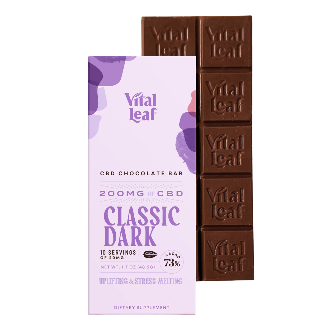Classic Dark CBD Chocolate Bar: 200mg