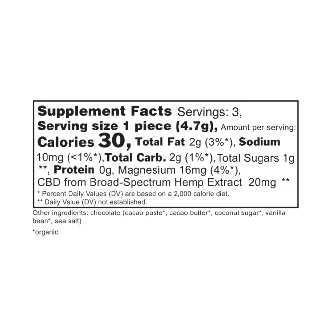 Classic Dark Mini CBD Chocolate Bars (14ct. Case Box)