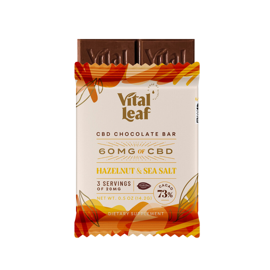 Hazelnut & Sea Salt Mini CBD Chocolate Bars (14ct. Case Box)
