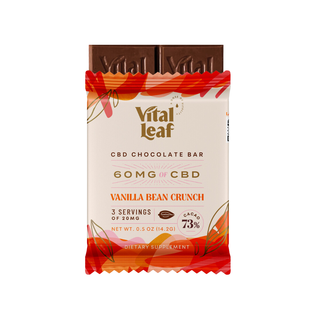Vanilla Bean Crunch Mini CBD Chocolate Bars (14ct. Case Box)