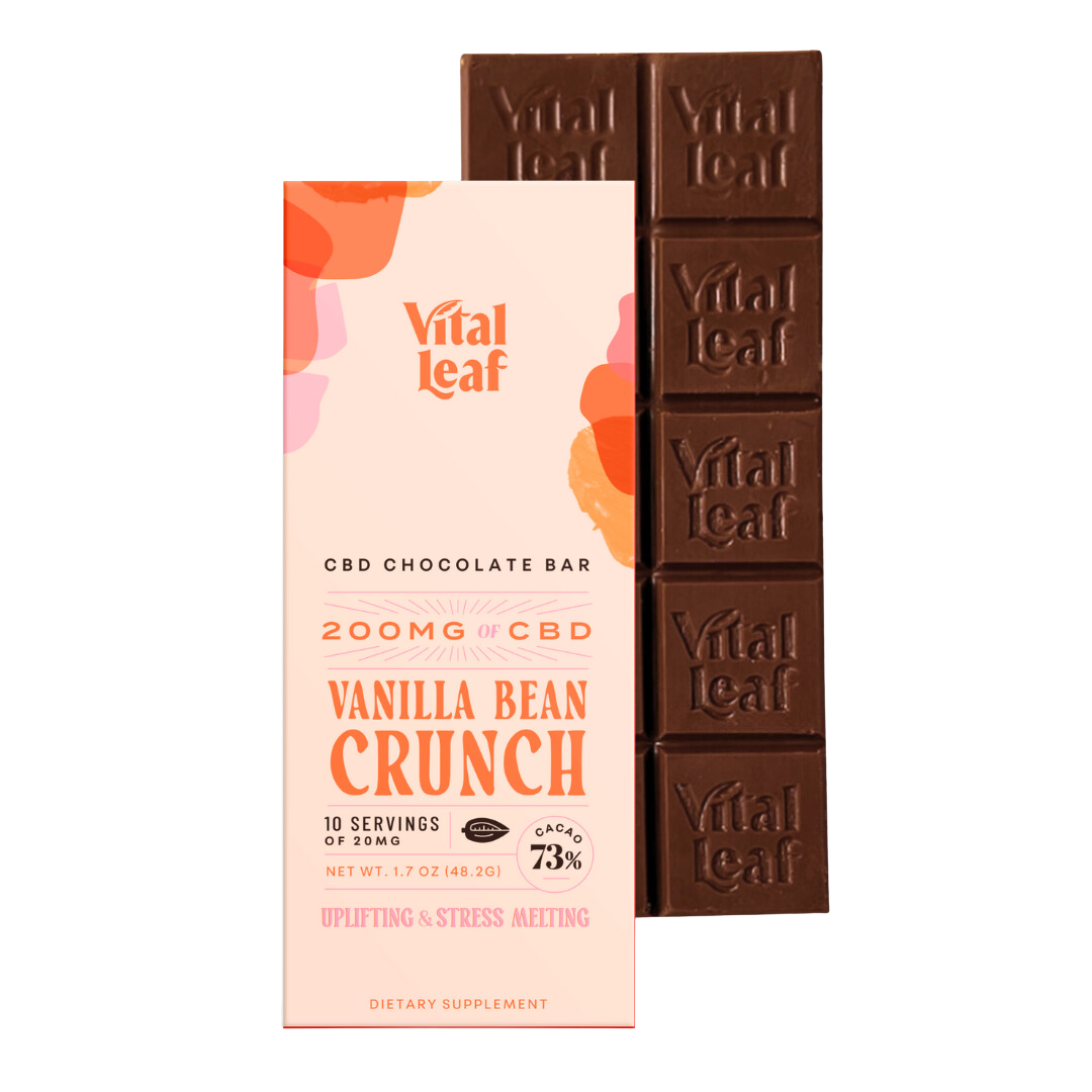 Vanilla Bean Crunch CBD Chocolate Bar: 200mg