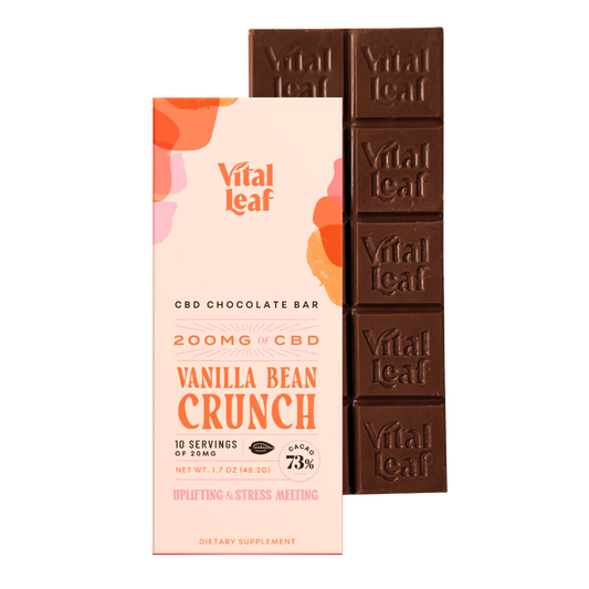 Vanilla Bean Crunch CBD Chocolate Bar: 200mg