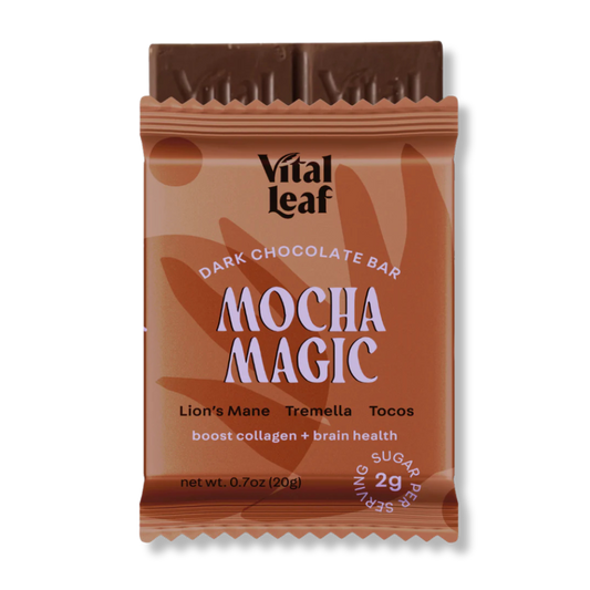 Mini Mocha Magic Dark Chocolate Bar: Brain Power + Collagen Boost (14 mini bars)