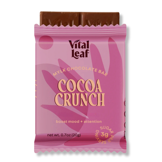 Mini Cocoa Crunch Mylk Chocolate Bar: Mood + Attention Boost (14 mini bars)