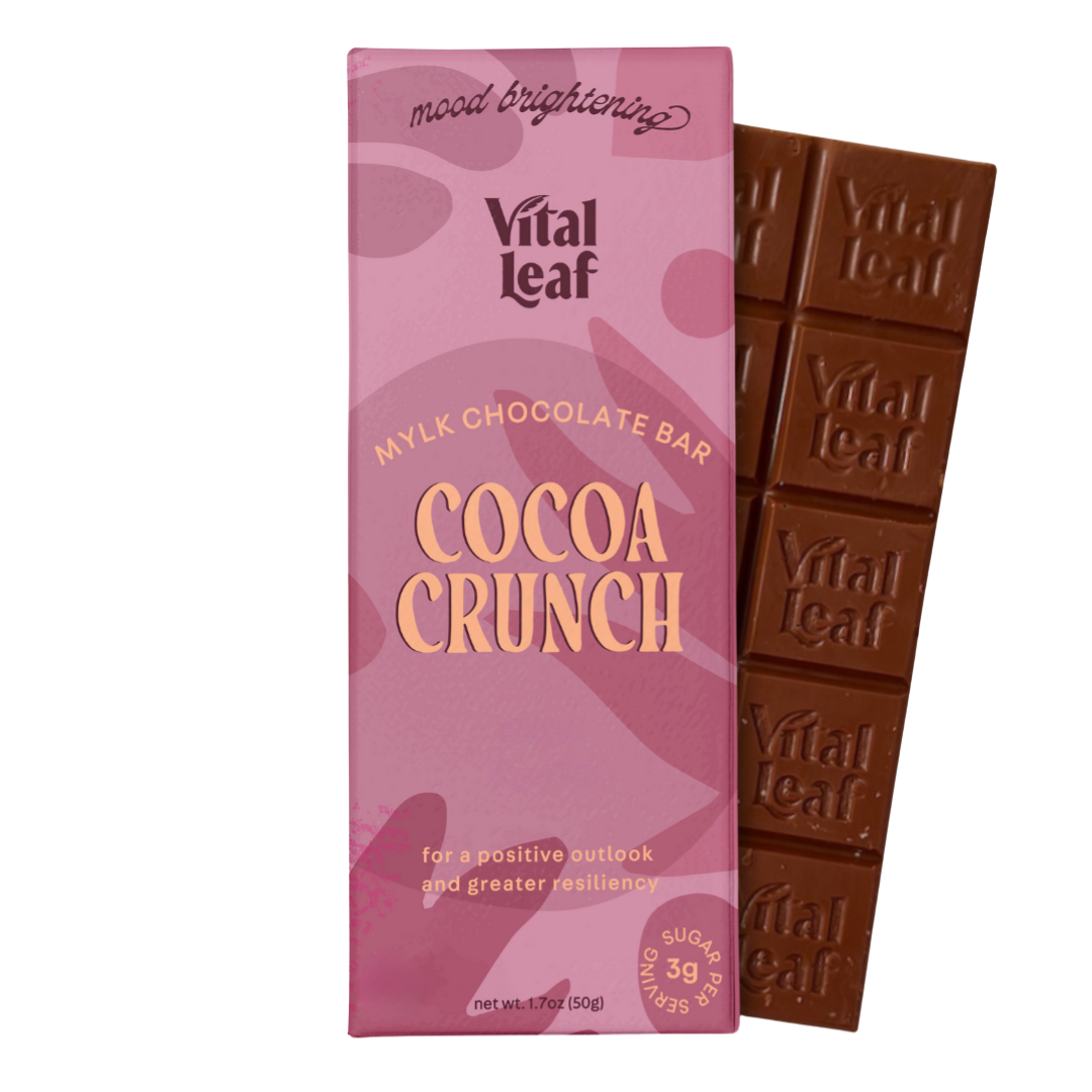 Cocoa Crunch Mylk Chocolate Bar: Mood + Attention Boost