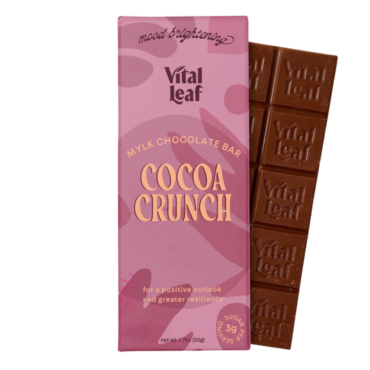 Cocoa Crunch Mylk Chocolate Bar: Mood + Attention Boost
