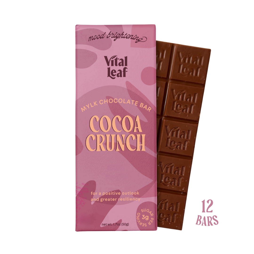 Cocoa Crunch Mylk Chocolate Bar: Mood + Attention Boost