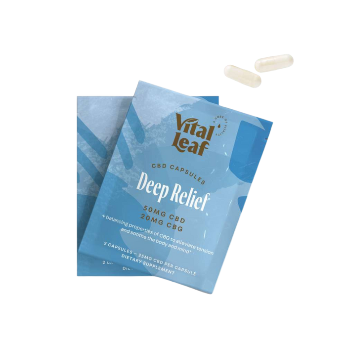 Deep Relief CBD Capsules | 2 Capsule Pouch (14ct Case Box)