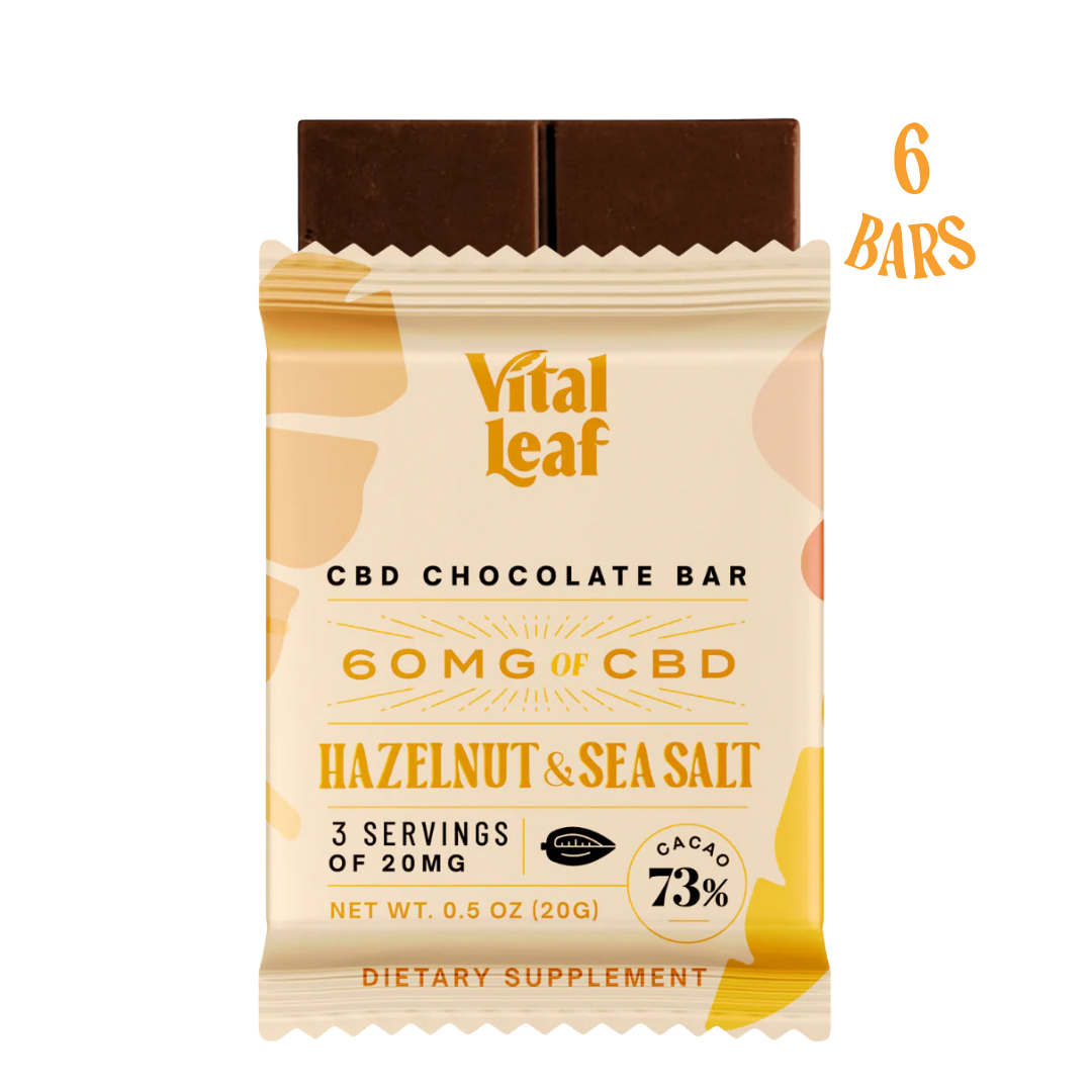 Hazelnut & Sea Salt Mini CBD Chocolate Bars