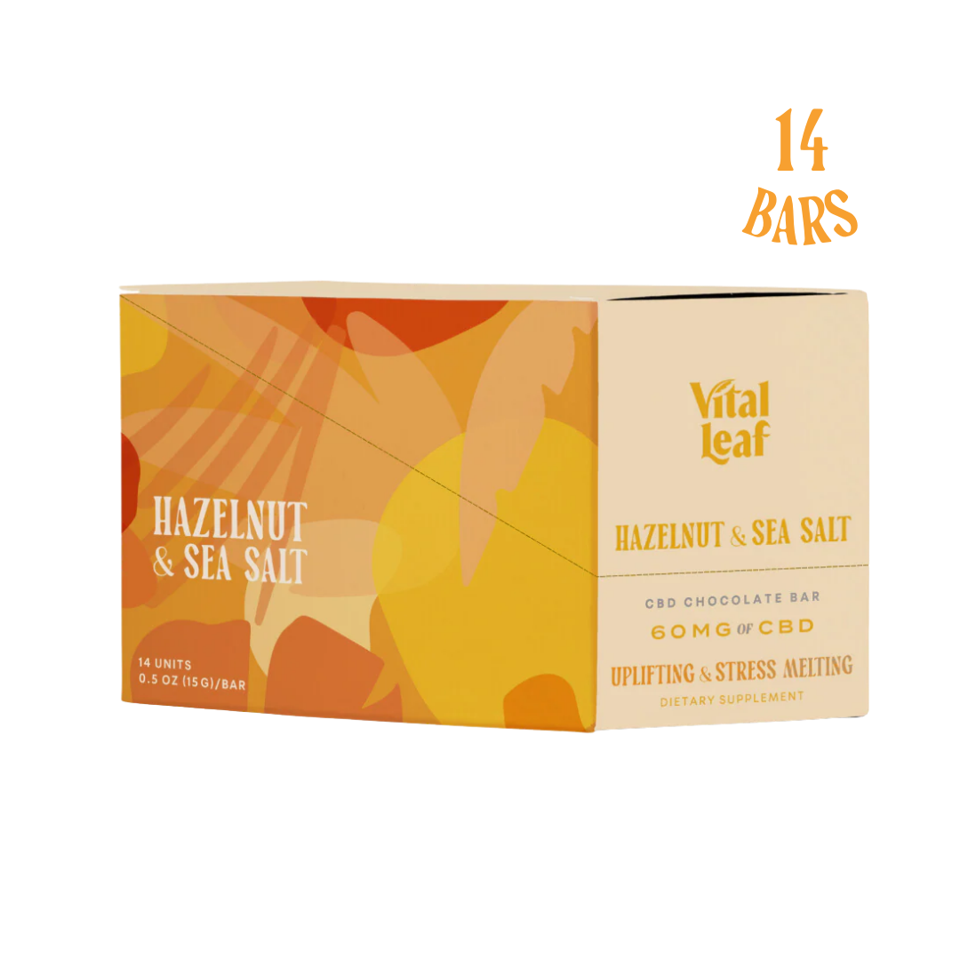 Hazelnut & Sea Salt Mini CBD Chocolate Bars