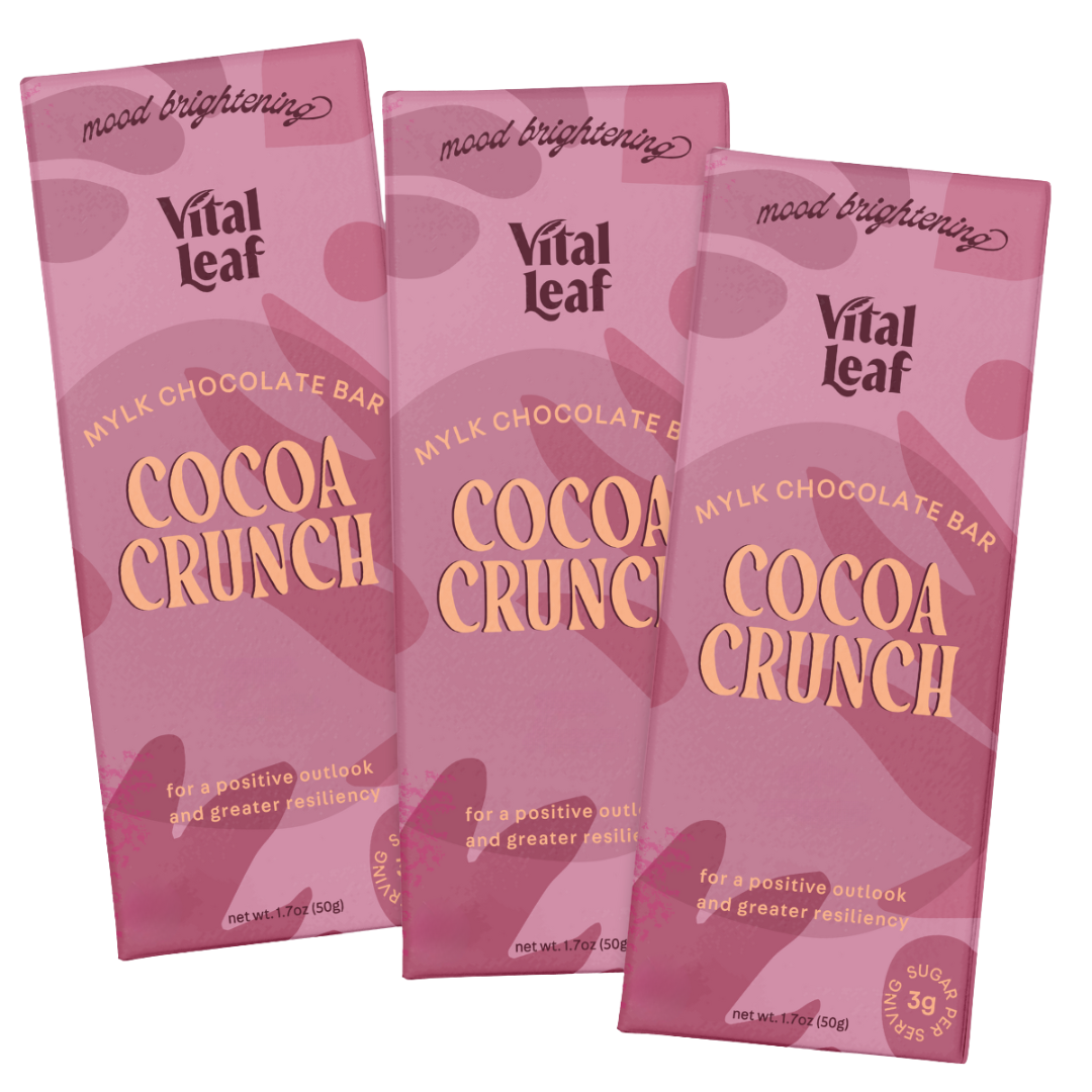 Cocoa Crunch Mylk Chocolate Bar: Mood + Attention Boost