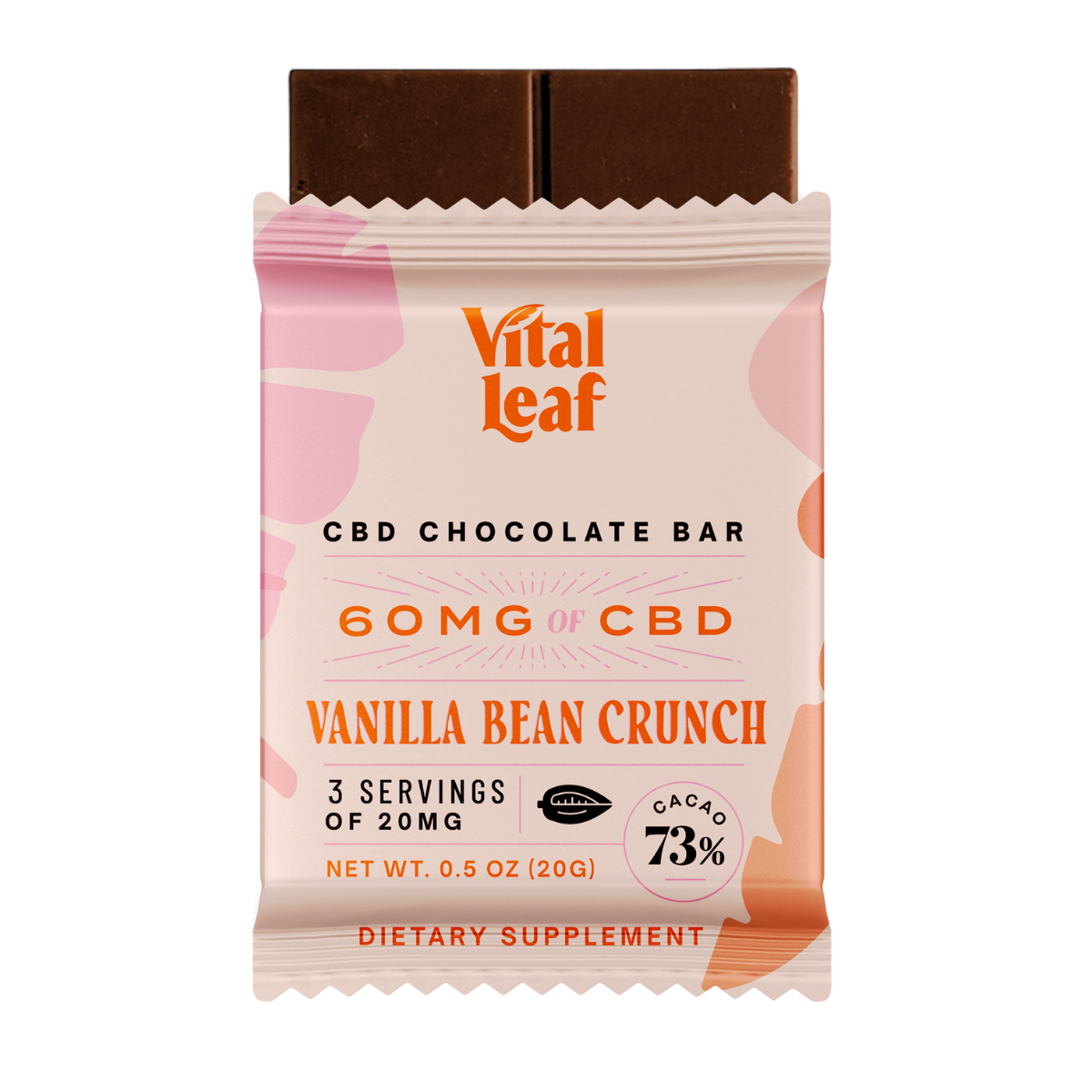 Vanilla Bean Crunch Mini CBD Chocolate Bars (14ct. Case Box)