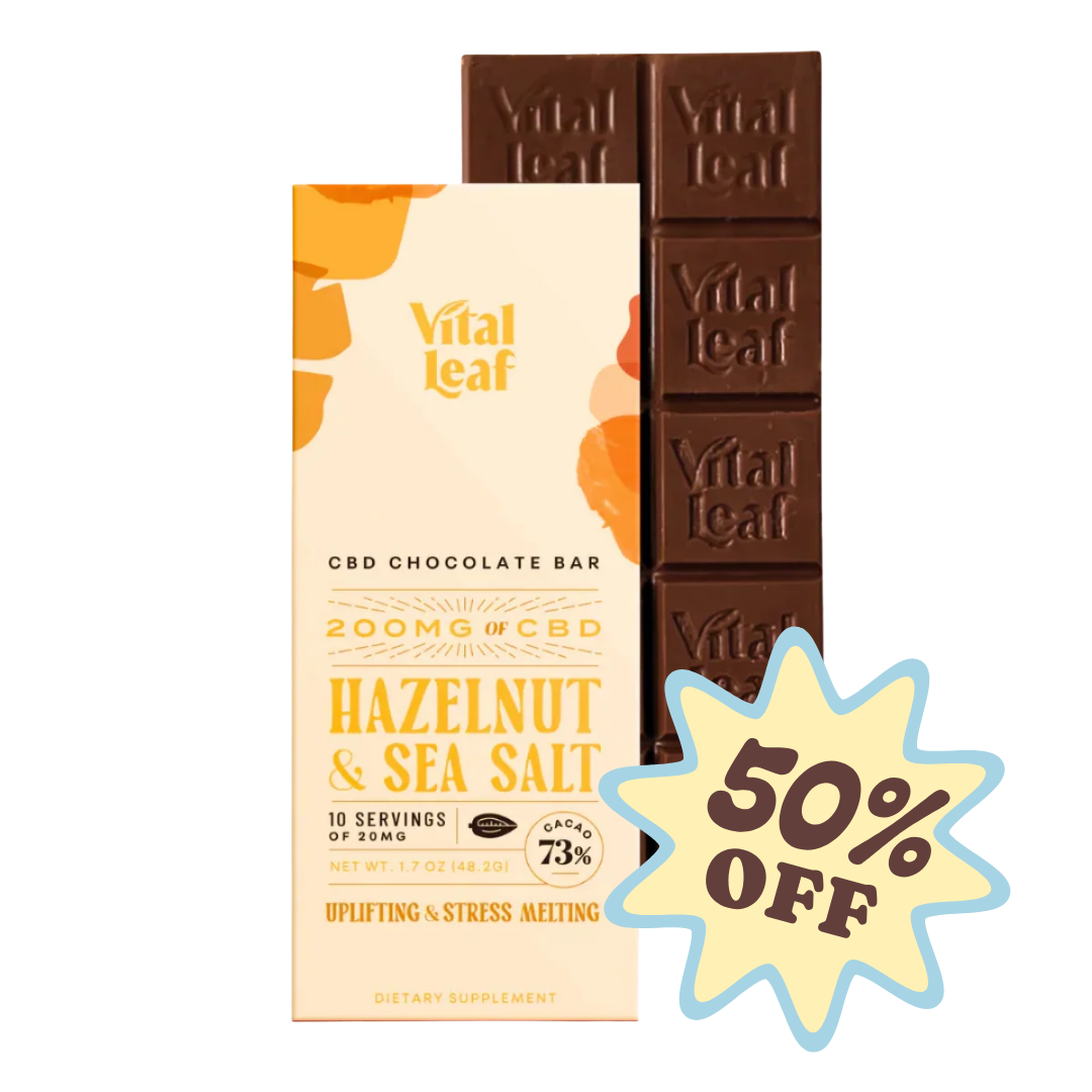 Hazelnut & Sea Salt CBD Chocolate Bar (50% OFF FINAL BATCH)