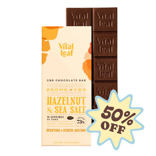 Hazelnut & Sea Salt CBD Chocolate Bar (50% OFF FINAL BATCH)